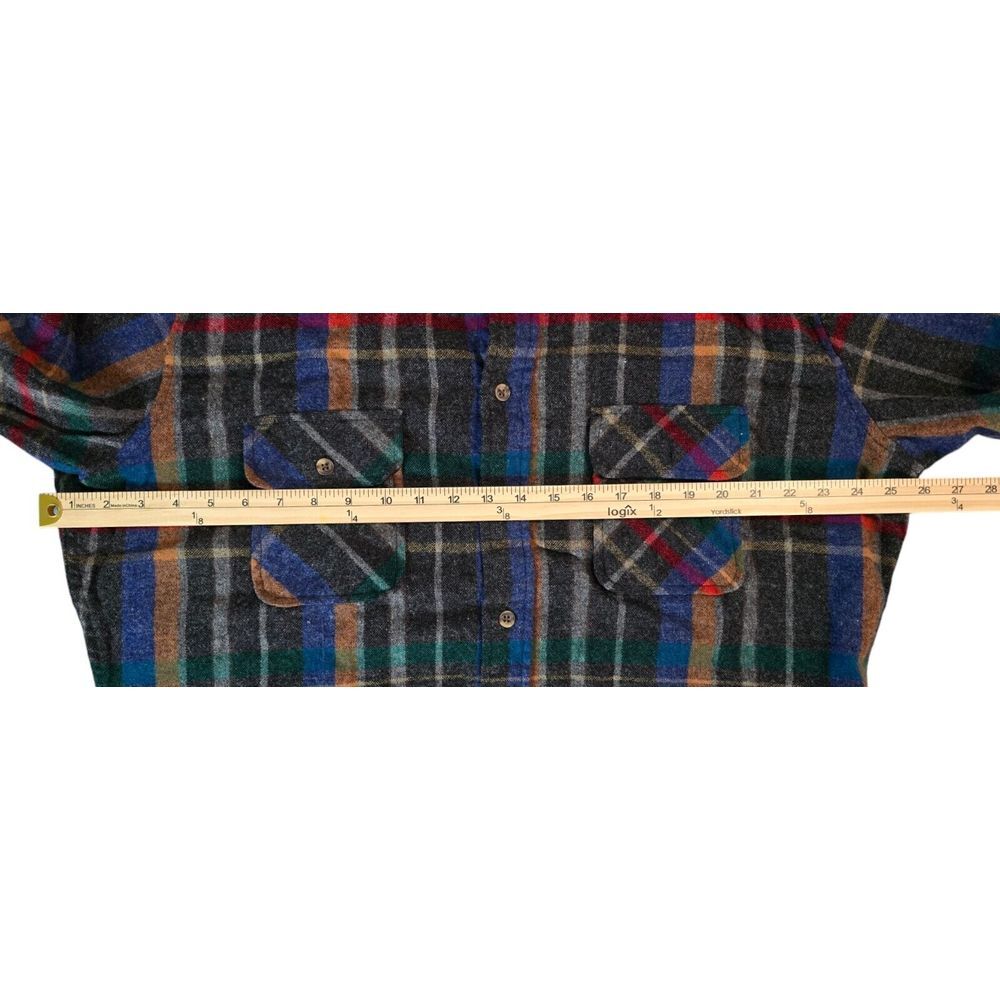 Ballymoor Vintage Plaid Flannel Shirt 70's 80's Rockabilly Surf Wool‎ Outdoors - Picture 5 of 6